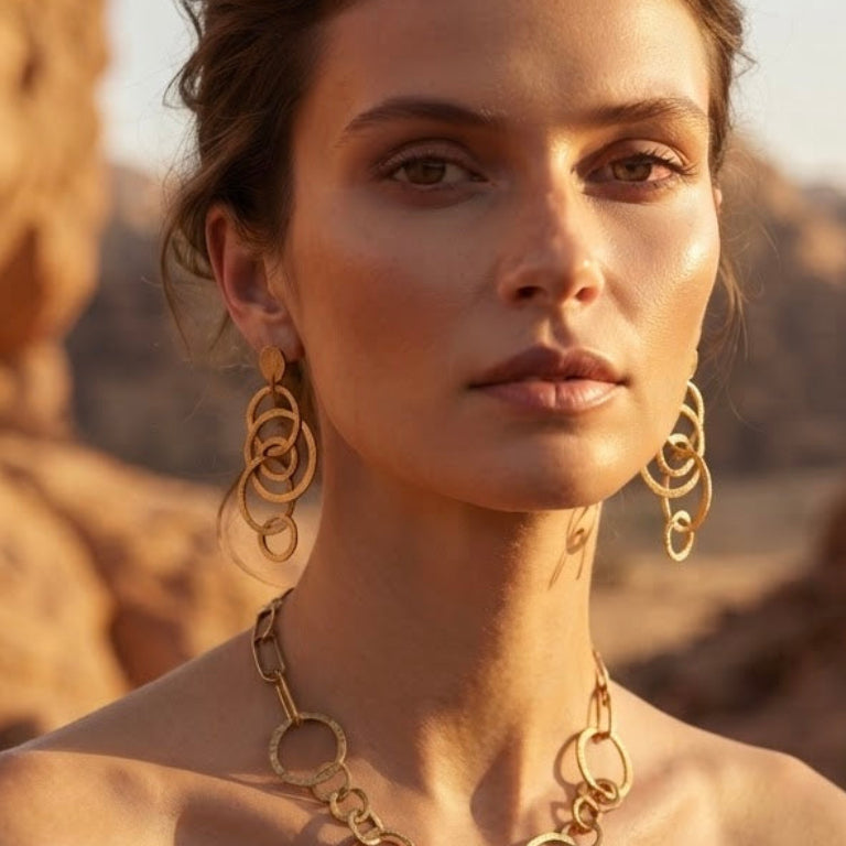 Aros argollas de bronce -LUU
