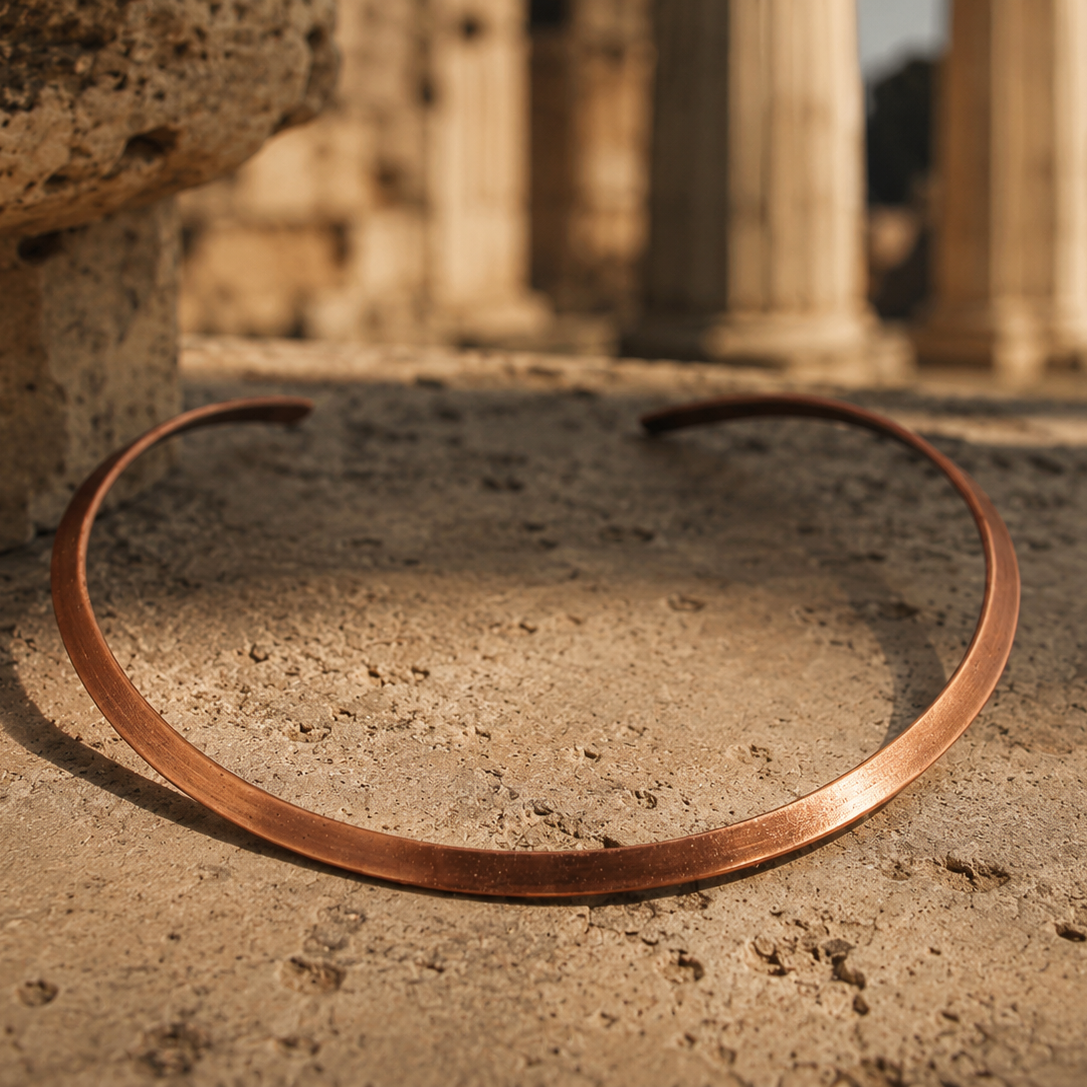 Collar tipo Tiara de cobre