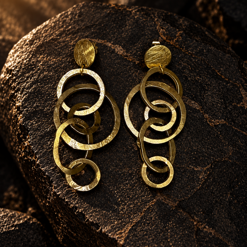 Aros argollas de bronce -LUU