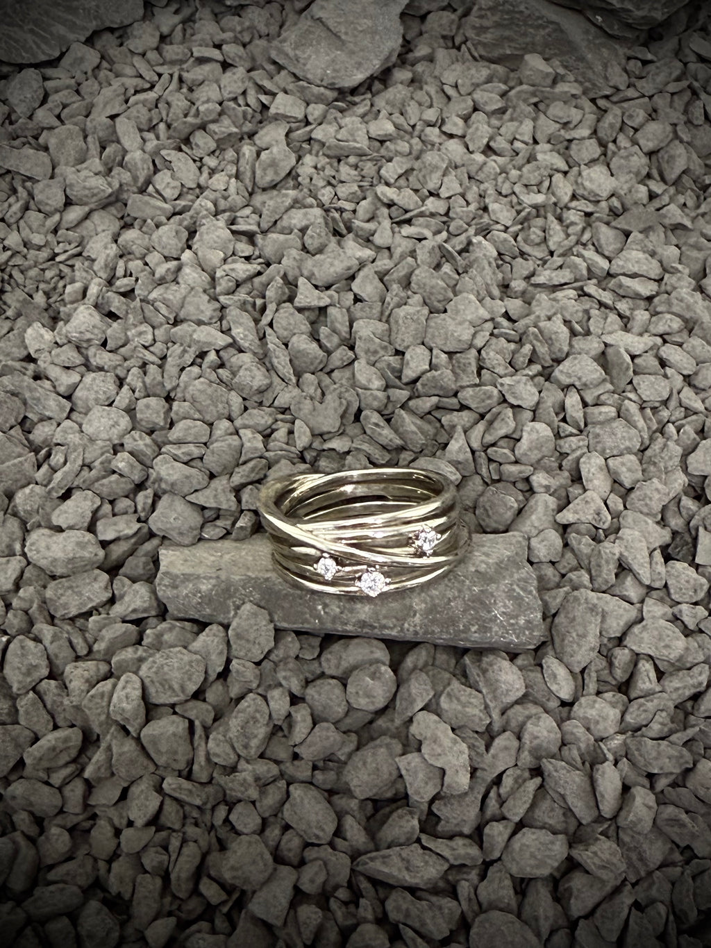 Anillo de plata con circones - DULOOP