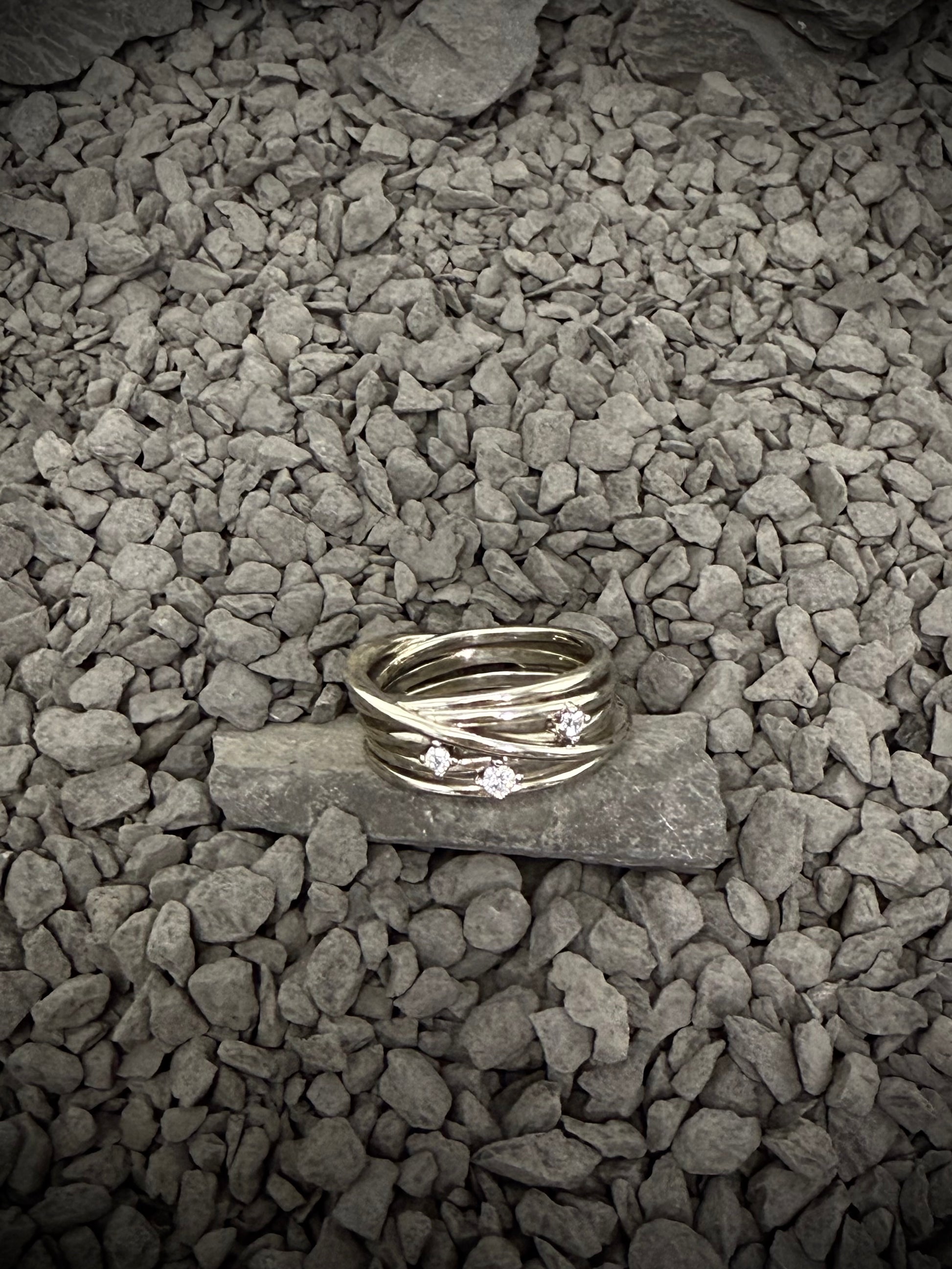 Anillo de plata con circones - DULOOP