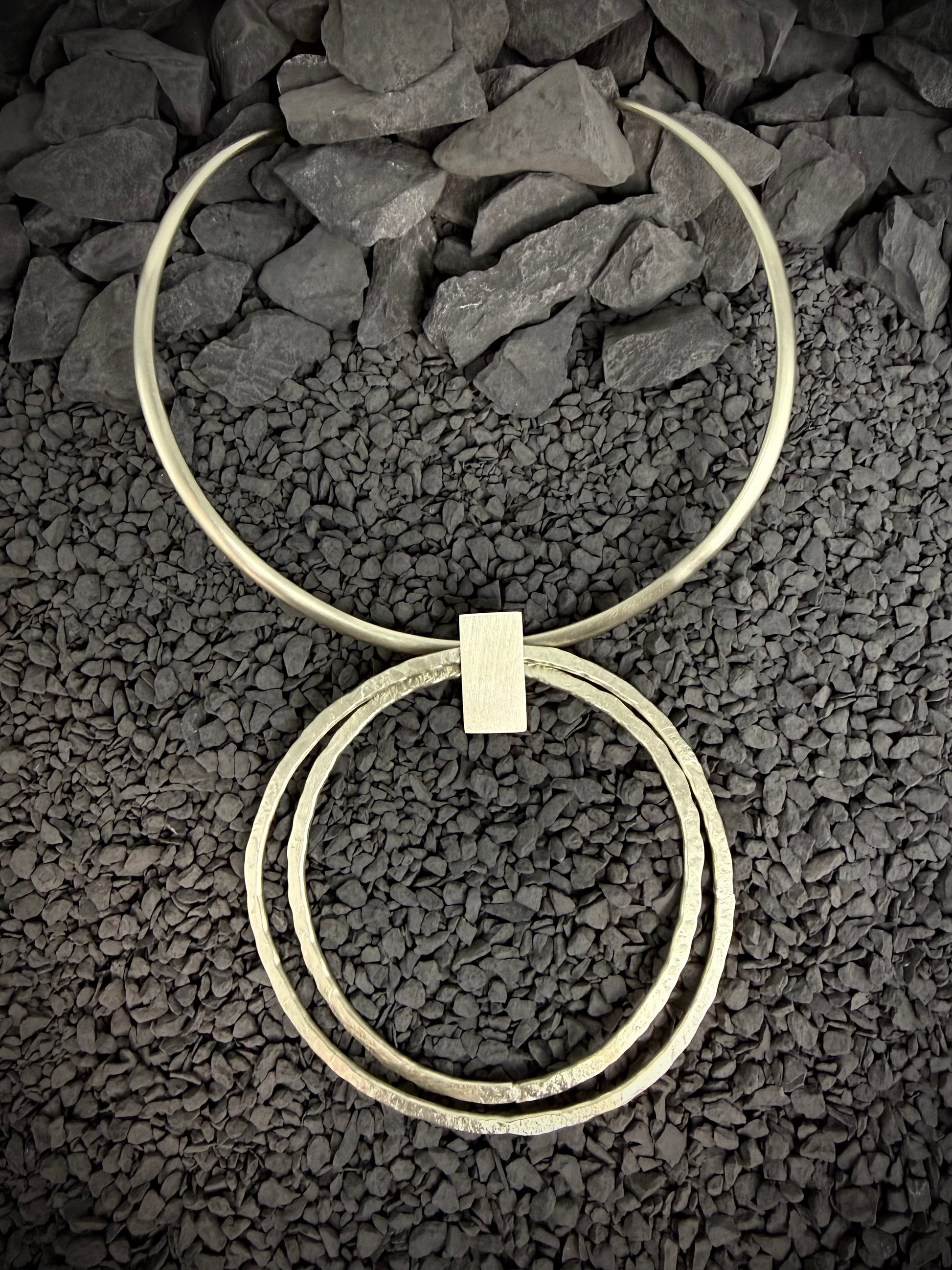 Collar tiara de plata alemana Maxi Collar