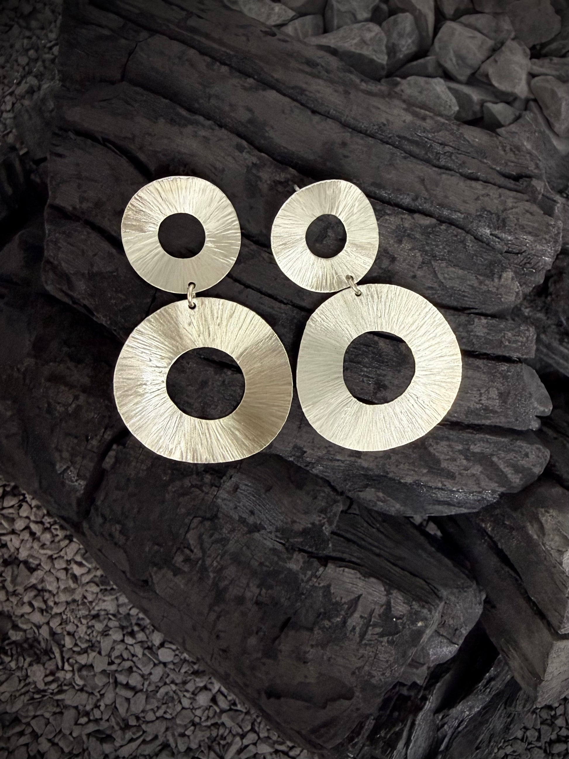 Aros de plata alemana hechos a mano -Sonsoles