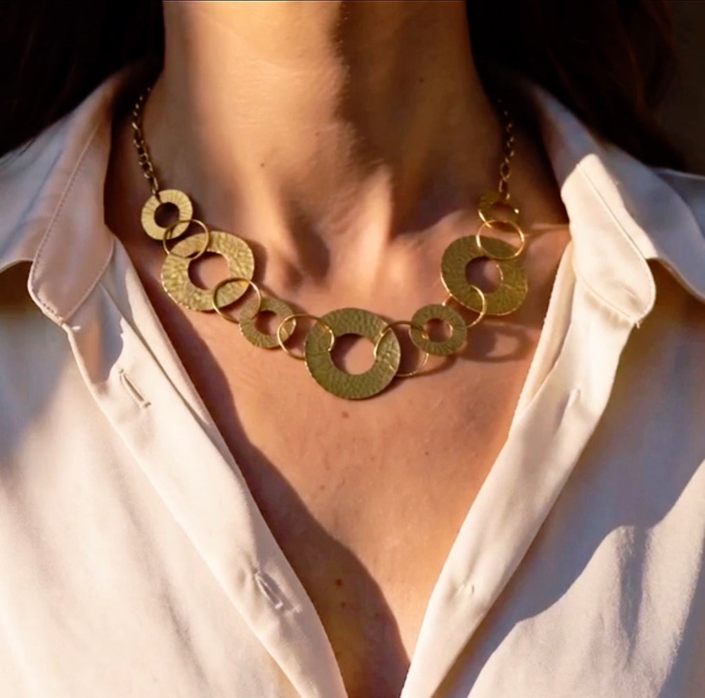 Collar de bronce joya artesanal - Romulo