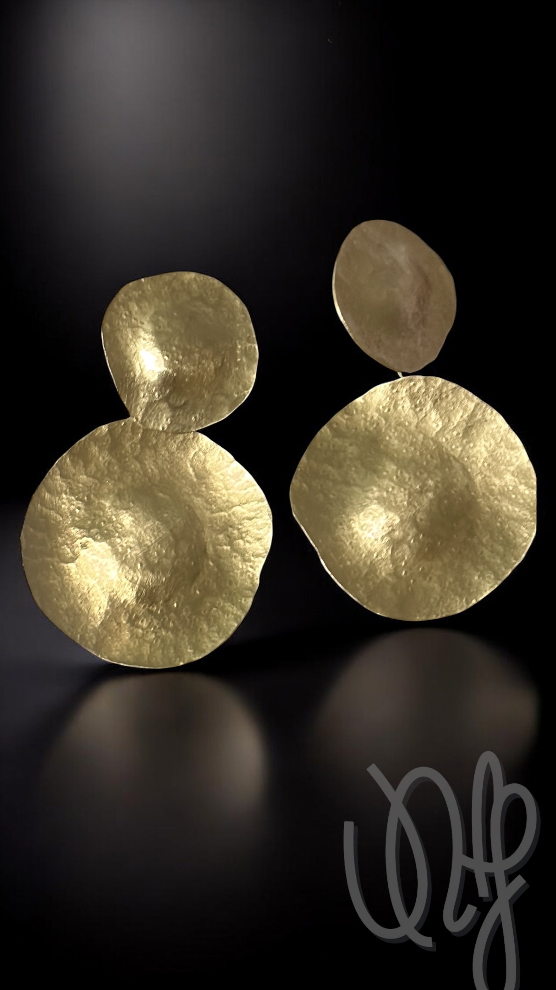 Aros de bronce artesanal - MONET - Regalo con estilo